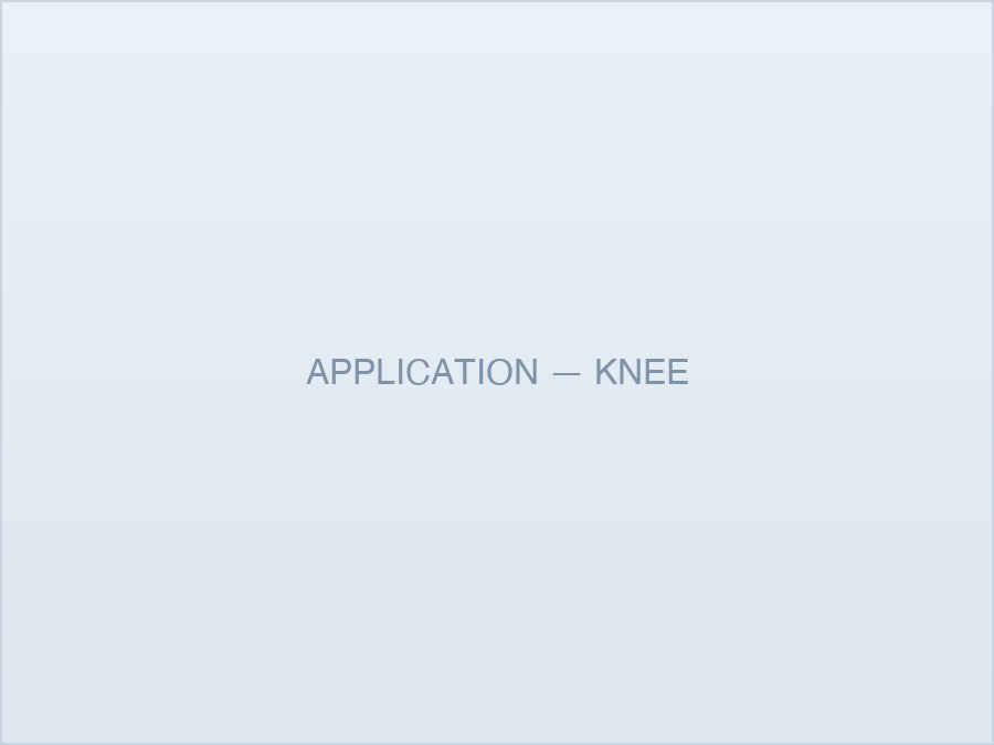 Applying Ortho Freeze cream to a knee